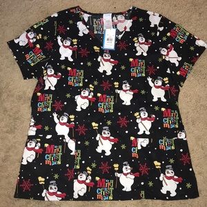 Frosty the snowman scrubs (top only)
